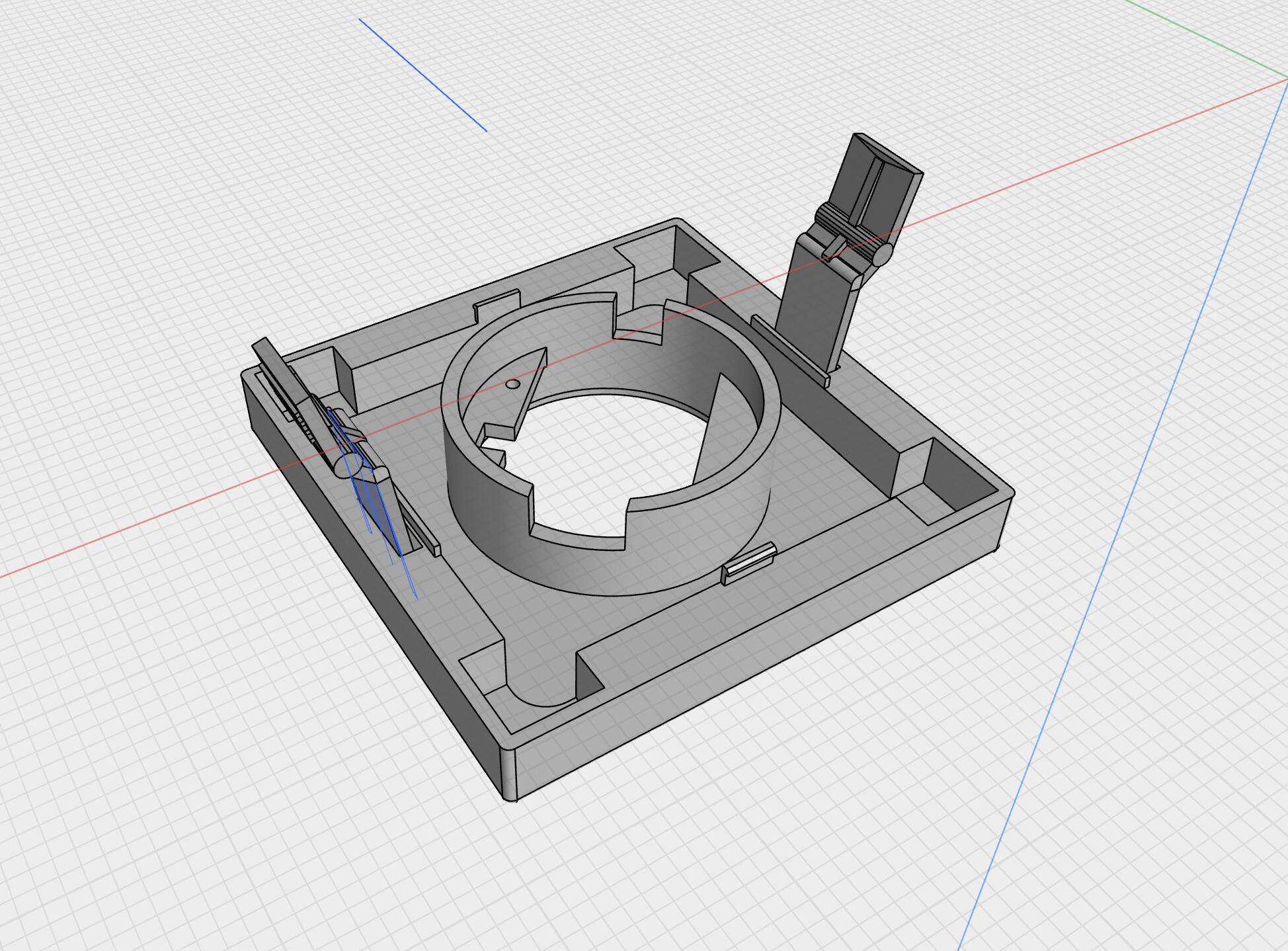 First prototype with springloaded arms.